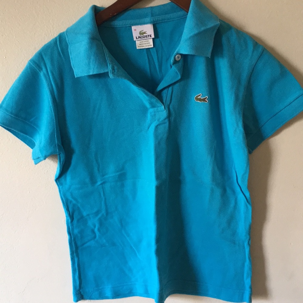 2006 Lacoste polo electric teal blue